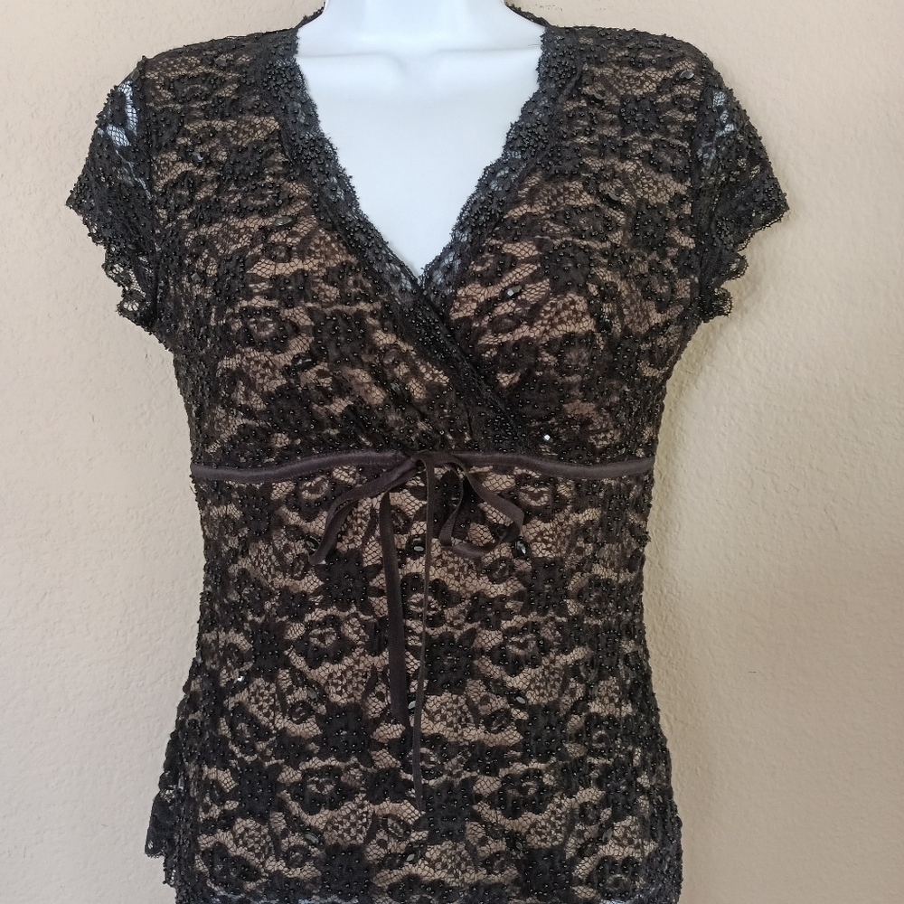 Romantic Beaded Top